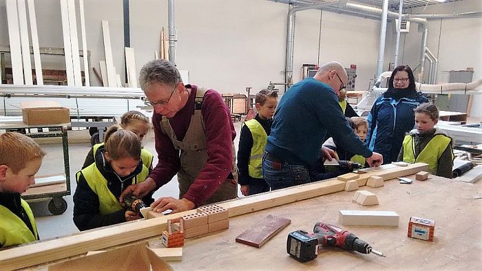 Bouwvakkers in spé bij Bouwbedrijf Bongers - Foto: Eigen geleverde foto