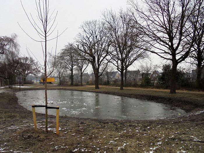 Vijver in wijk Polhaar, 1977 en nu - Foto: Eigen geleverde foto
