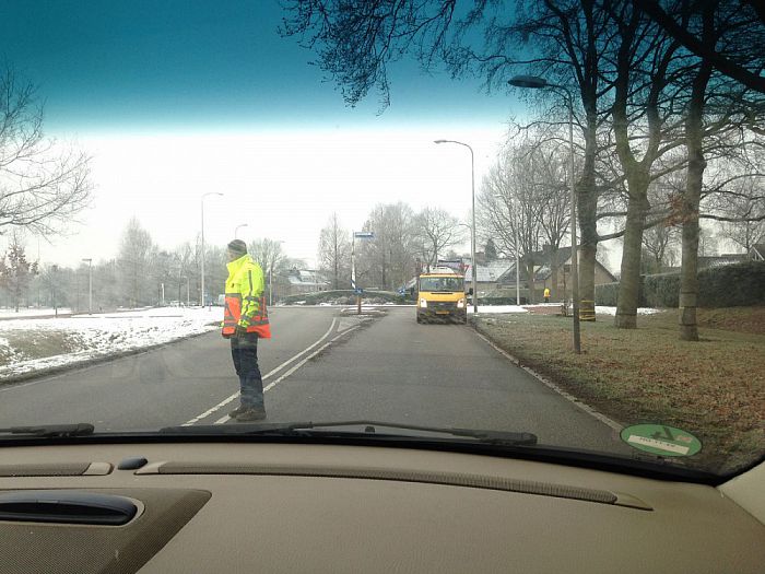 Blokkade rotonde Rondweg - Foto: Eigen geleverde foto