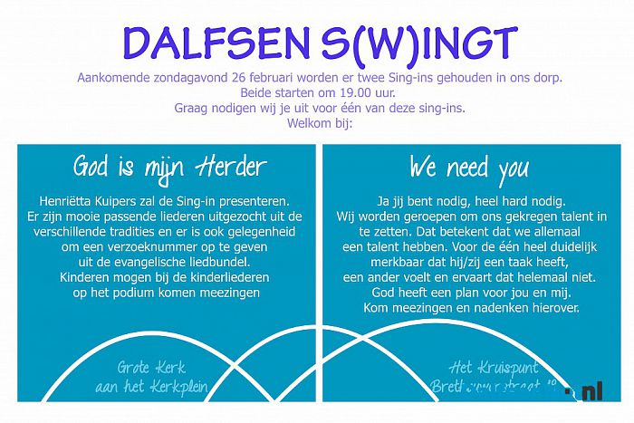 Dalfsen S(w)ingt zondagavond - Foto: Ingezonden foto