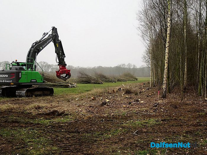Aanleg RW 35 is nu begonnen met bomenkap - Foto: Wim