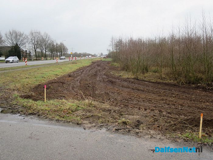 Aanleg RW 35 is nu begonnen met bomenkap - Foto: Wim