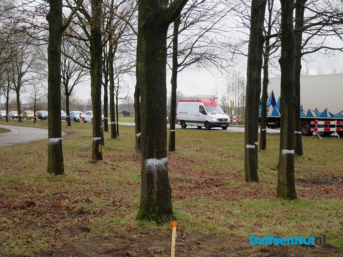 Aanleg RW 35 is nu begonnen met bomenkap - Foto: Wim