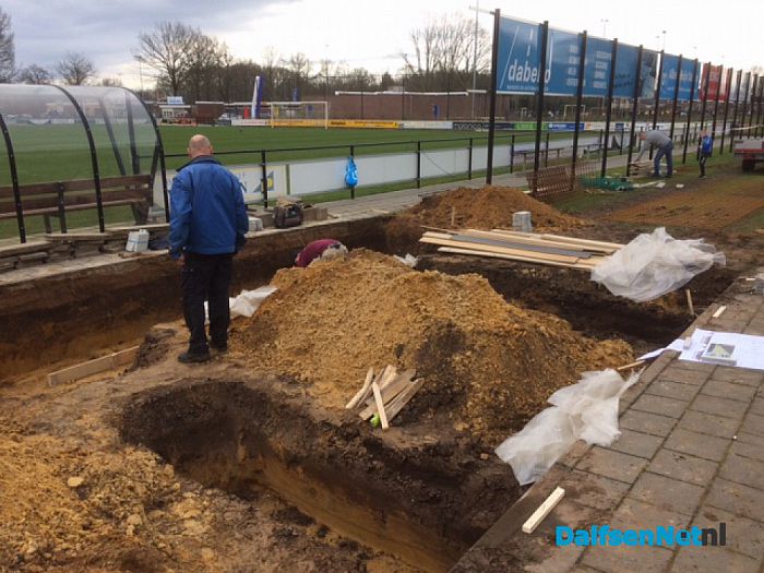 Bouw tribune Sportpark Gerner van start