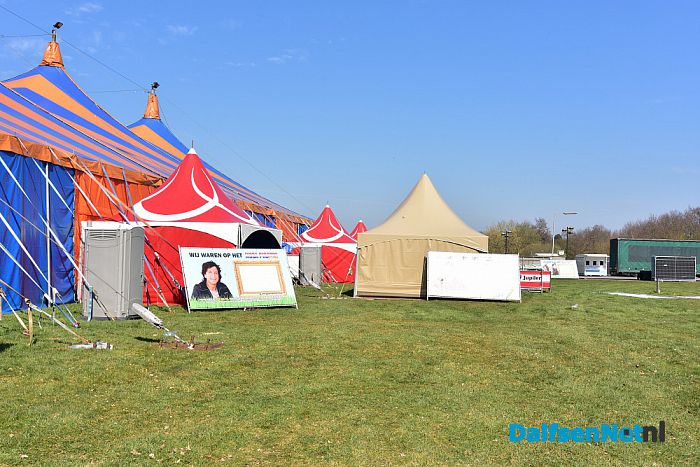 De tent staat voor het Mega Piraten Festijn Lemelerveld - Foto: Johan Bokma
