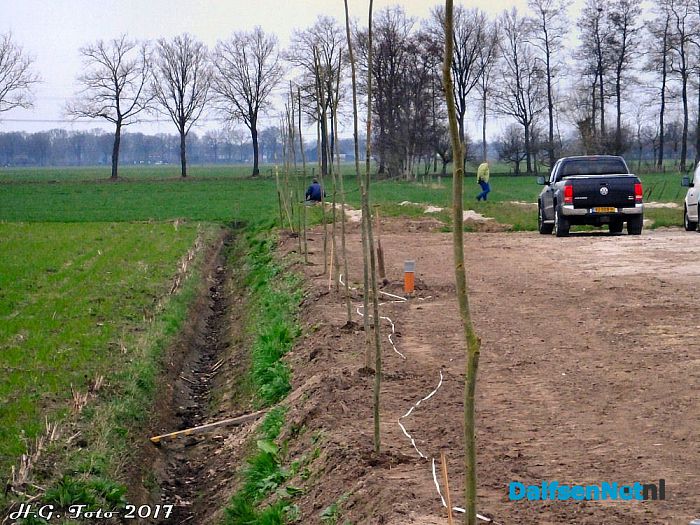 Bomen planten rond het evenemententerrein. - Foto: H.G. Foto