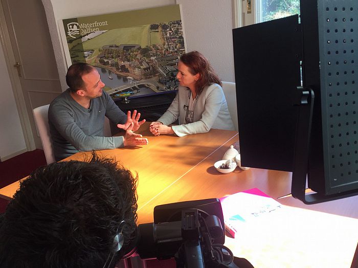Tv opnames bij Jeanette Visscher Makelaars - Foto: Eigen geleverde foto