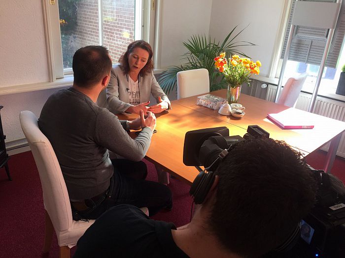 Tv opnames bij Jeanette Visscher Makelaars - Foto: Eigen geleverde foto