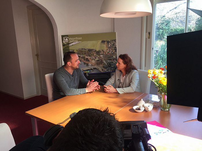 Tv opnames bij Jeanette Visscher Makelaars - Foto: Eigen geleverde foto
