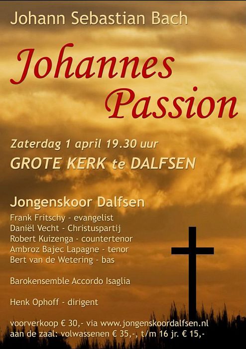 uitvoering Johannes Passion van Bach in Dalfsen - Foto: Eigen geleverde foto
