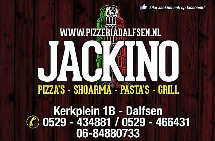 Openingstijden Jackino met de Pasen