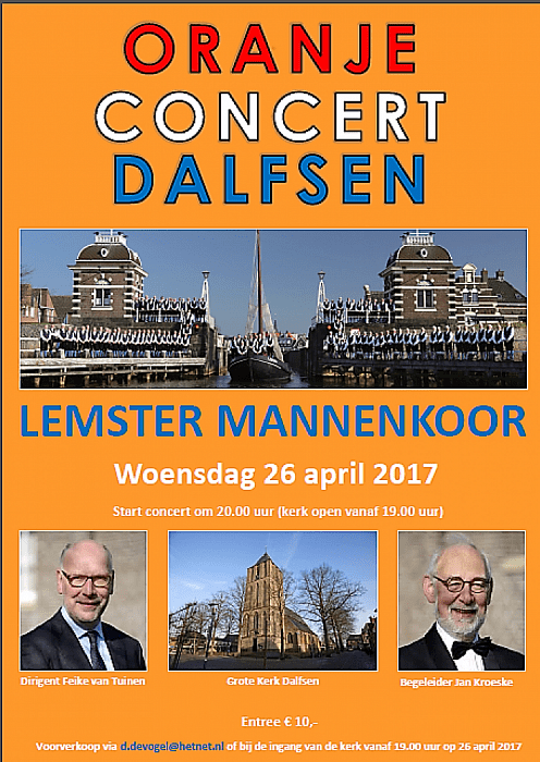 Lemster mannenkoor in Grote Kerk - Foto: Eigen geleverde foto