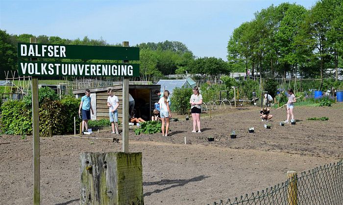 Scholieren aan de slag in de Volkstuin - Foto: Eigen geleverde foto