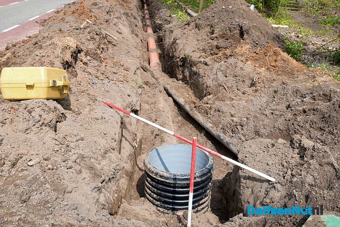 Rioolwerkzaamheden aan de Leemculeweg - Foto: Johan Bokma