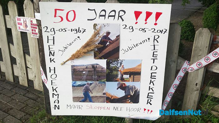 Jubileum 50 jaar rietdekker Hoekman - Foto: Ingezonden foto