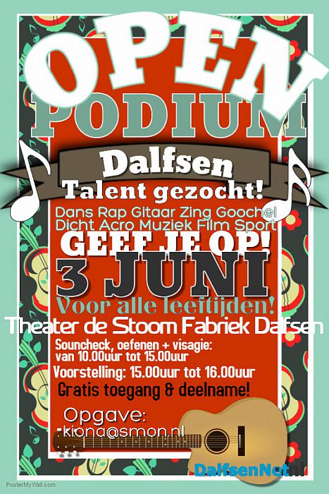 Open Podium 3 juni WAK - Foto: Ingezonden foto