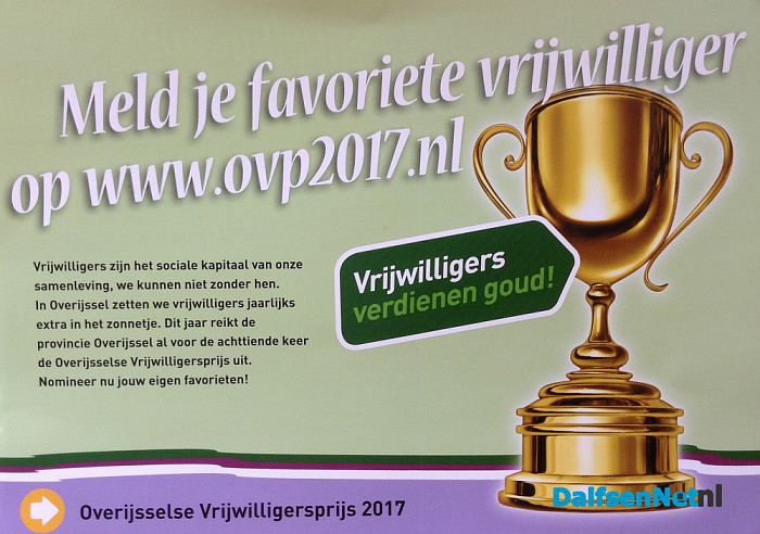 Overijsselse Vrijwilligersprijs 2017 - Foto: Ingezonden foto