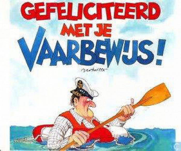 Eindelijk vaarbewijs! - Foto: Eigen geleverde foto