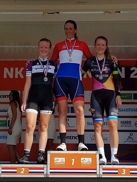 Brons voor Loes Adegeest bij NK tijdrijden elite - Foto: Eigen geleverde foto