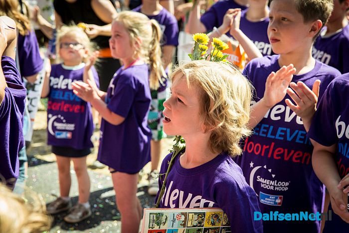 Kids in actie tijdens de SamenLoop voor Hoop