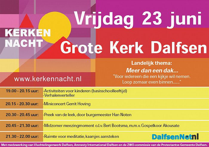 Han Noten “preekt” tijdens Kerkennacht. - Foto: Ingezonden foto