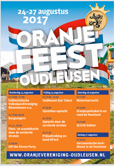 Programma Oranjefeest in Oudleusen - Foto: Eigen geleverde foto