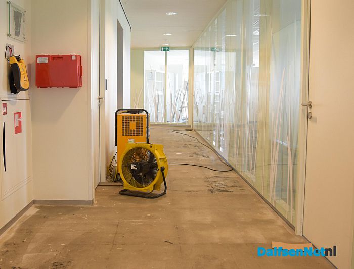 Expert schat huidige waterschade gemeentehuis op 100.000 euro - Foto: Johan Bokma