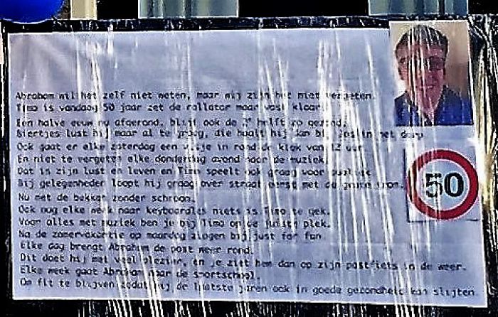Timo 50 jaar - Foto: Eigen geleverde foto
