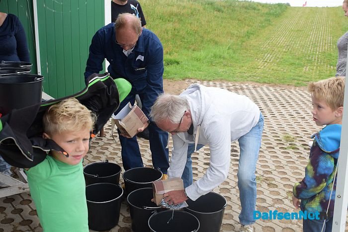 Bouwvakkers in spé timmeren er op los - Foto: Johan Bokma