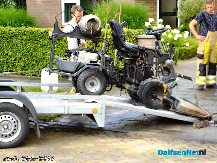 Stiga onkruidbrander vat vlam aan het Oosterveen. - Foto: H.G. Foto