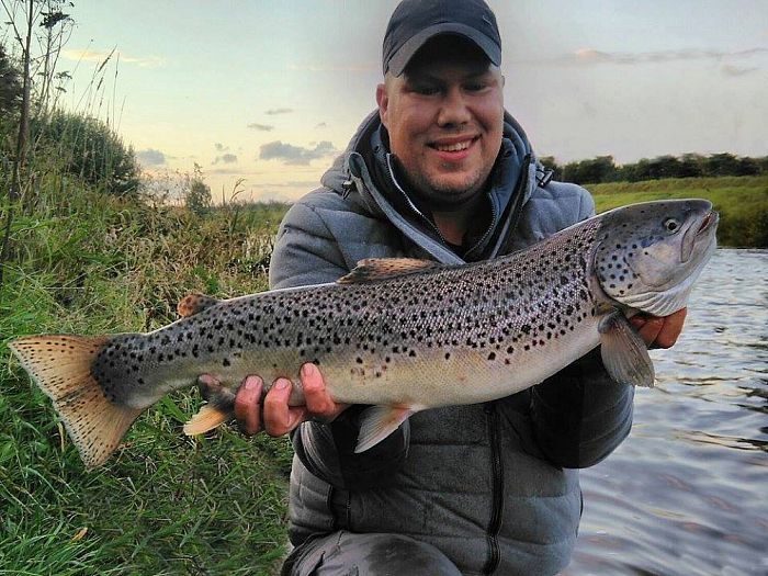 Ommenaar hengelt zeeforel uit de Vecht - Foto: Eigen geleverde foto