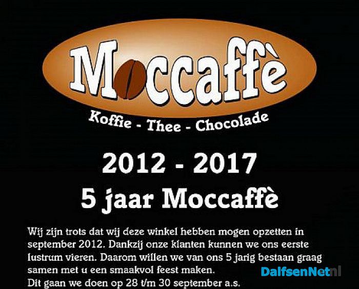 Moccaffè viert 1e lustrum