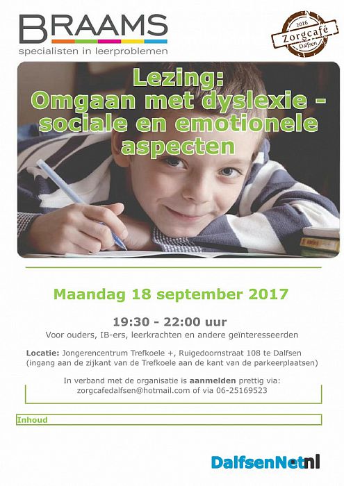 Lezing Dyslexie - Foto: Ingezonden foto
