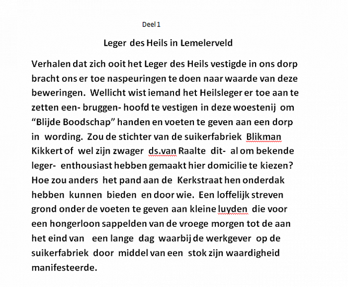 Knipsel leger des Heils - Foto: Ingezonden foto