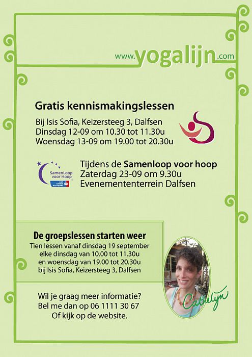 Yogales voor Samenloop voor Hoop - Foto: Eigen geleverde foto