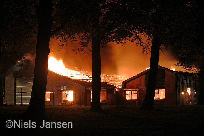 Brand op Rechteren
