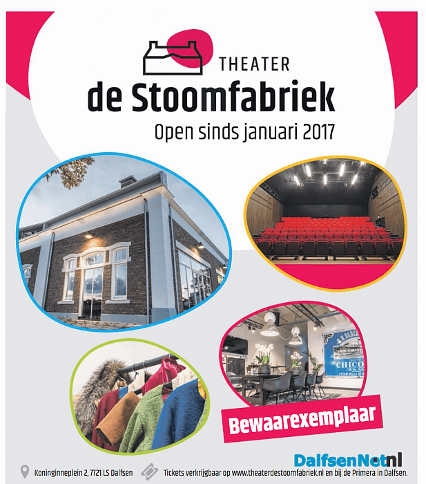 De krant van Theater van de Stoomfabriek is uit!