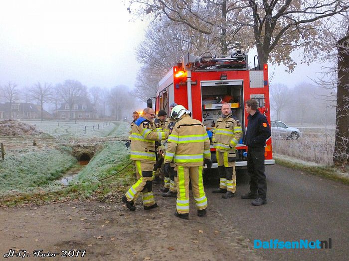 Boom in de brand aan de Middeldijk. - Foto: H.G. Foto