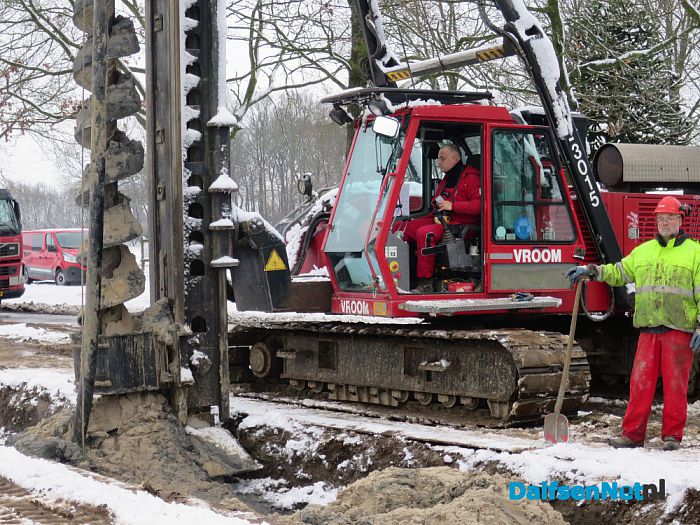 Werk aan RW 35 gaat gewoon door - Foto: Wim