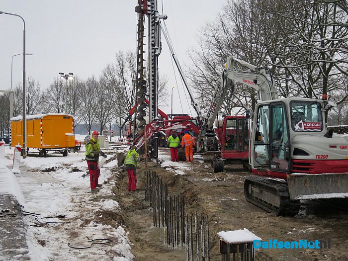 Werk aan RW 35 gaat gewoon door - Foto: Wim