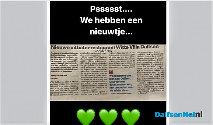 Nieuwe uitbater Witte Villa