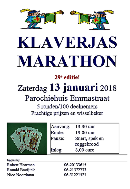 Jaarlijkse Klaverjasmarathon Emmagebouw - Foto: Eigen geleverde foto