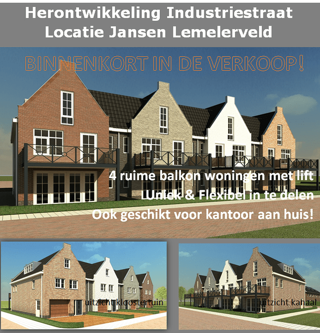 Herontwikkeling woningen Industriestraat - Foto: Eigen geleverde foto