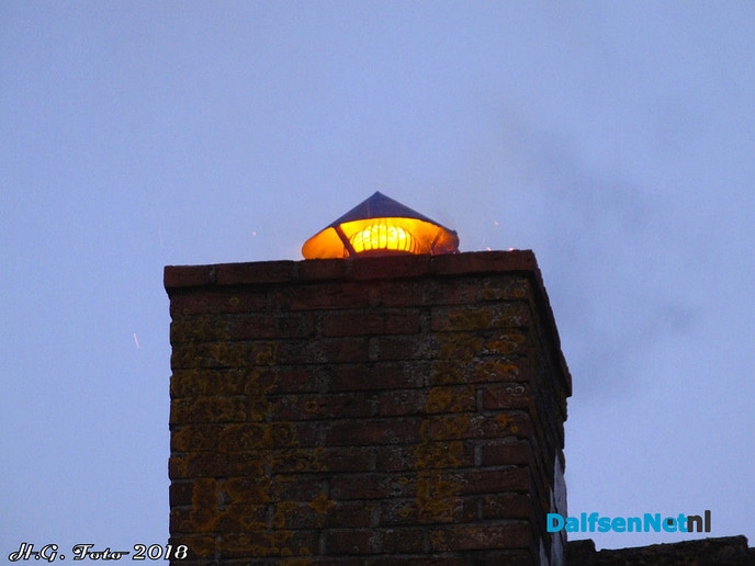Schoorsteenbrand aan de Elskamp - Foto: H.G. Foto