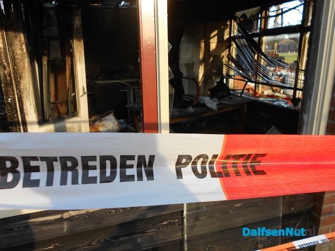 Het trieste beeld van na de brand