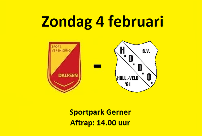 Dalfsen 1 ontvangt hekkensluiter HODO op Sportpark Gerner