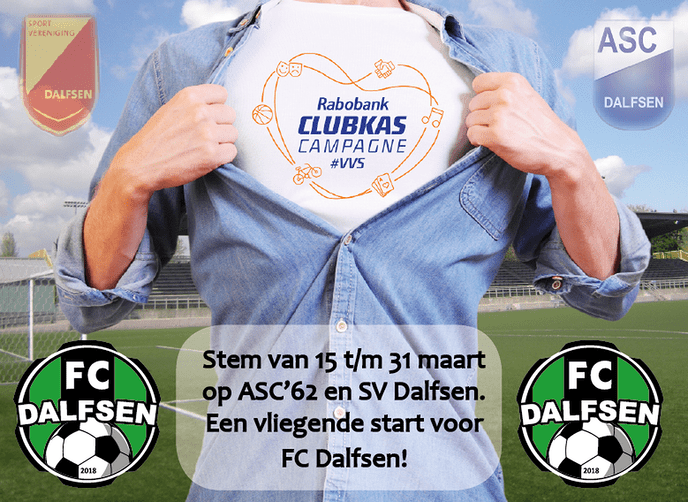 FC Dalfsen doet mee aan Rabobank Clubkascampagne