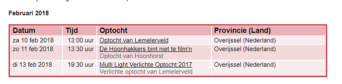 Optocht van Vilsteren en meer