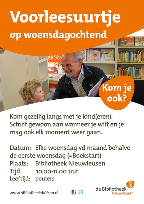 Voorleesuurtje op woensdagochtend