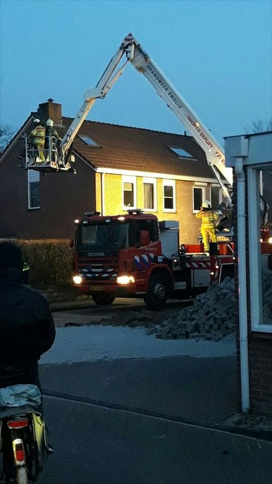 Schoorsteenbrand aan de Elskamp